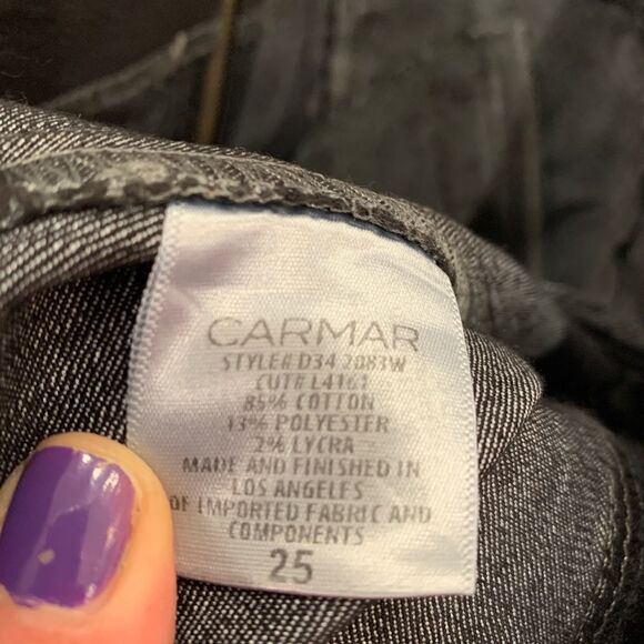 LF x Carmar NWT charcoal grey coated mini skirt size 25 - Picture 4 of 5